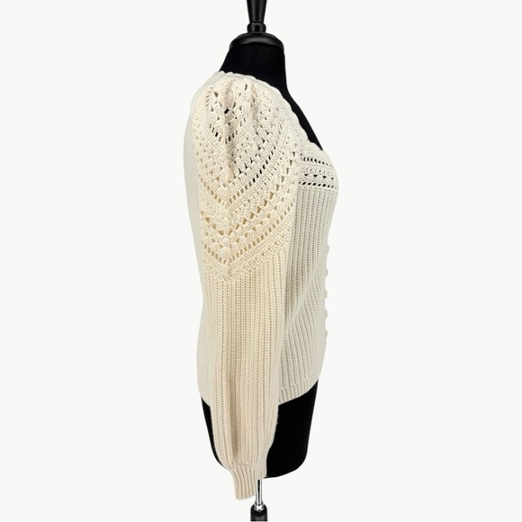 Sézane Moira Cardigan Jumper Sweater | Sz Small | Ecru (Off White) - Picture 12 of 16